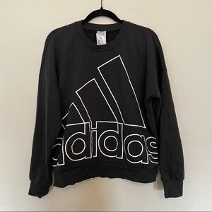 Adidas black and white graphic crewneck sweatshirt sz.XS oversized